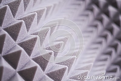 The pattern of the soundproof panel of polyurethane foam. black geometric background Stock Photo