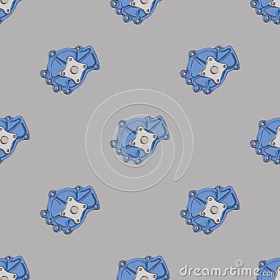 Pattern of spare part water pump Vector Illustration