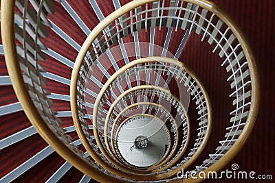 Pattern of a spiral staircases Stock Photo