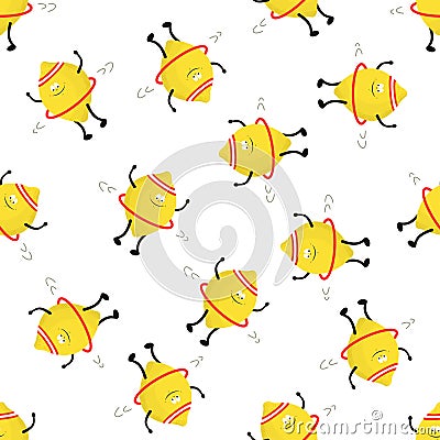 Pattern with sported fruits Vector Illustration