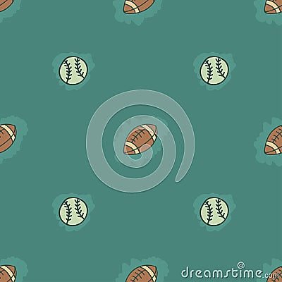 Pattern sports balls. Vector Stock Photo