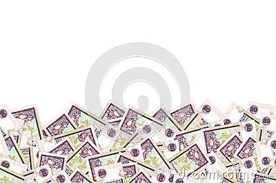 Pattern of 20 Sri Lanka rupees banknote is national currency of Sri Lanka Stock Photo