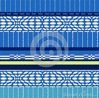 Pattern of stripes, ovals and rectangles Stock Photo