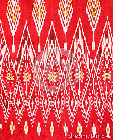 Pattern of Thai silk fabric Stock Photo