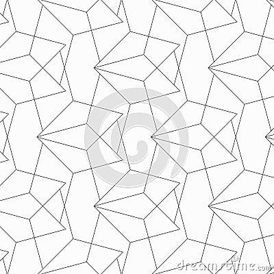Pattern with thin lines repeating with polygons and geometric shapes and stylish fractal texture. Vector Illustration