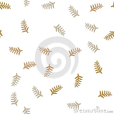 Pattern tree branches on white background. Twig tree seamless pattern. Bare branches on white pattern background. Vector Illustration
