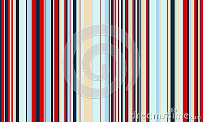 Pattern of vertical stripes, colorful thin and thick lines. Irregular stripe background, vector seamless texture. Abstract striped Vector Illustration