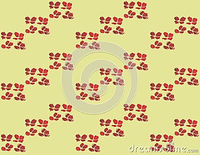 Pattern of Watercolor set of red poppy Stock Photo