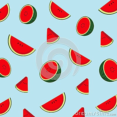 Pattern watermelon for printing product Vector Illustration