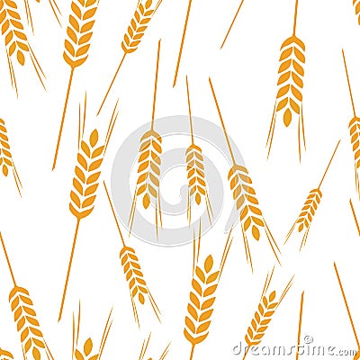 Pattern wheat grain harvest Vector Illustration