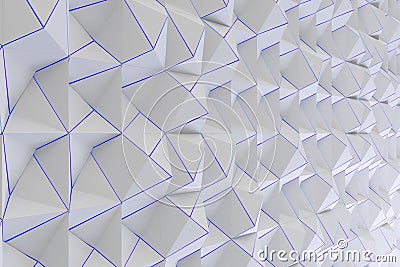 Pattern of white pyramid shapes Cartoon Illustration