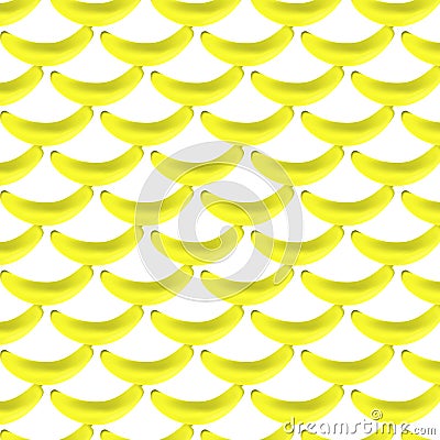 A pattern of yellow bananas Vector Illustration