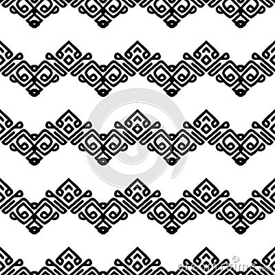 Swirling black smooth lines on white background. Vector Illustration