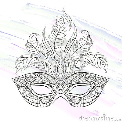 Patterned mask Vector Illustration
