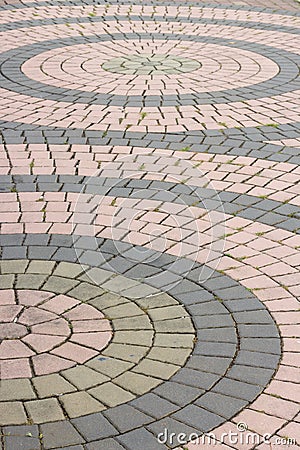 Patterned paving tiles Stock Photo