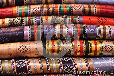 Patterned Turkish fabric Stock Photo