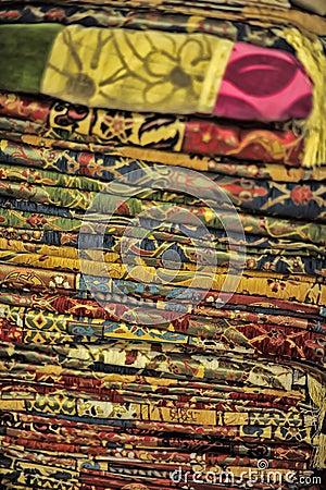 Patterned Turkish fabric Stock Photo