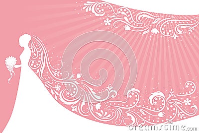 Patterned veil. Vector Illustration