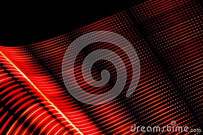 Patterns of colored abstract lines on black background. 3d illustration. Futuristic figure of bright colors Cartoon Illustration