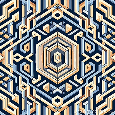 Patterns designed to create visual illusions using geometric sha Stock Photo