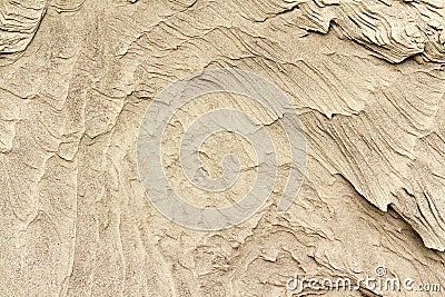 Patterns of erosion of sand Stock Photo