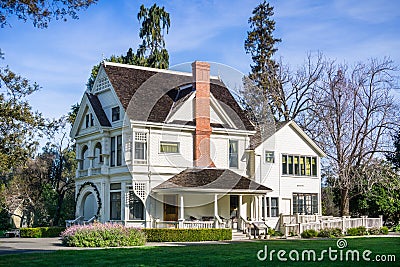 Patterson House on the grounds of Ardenwood Historic Farm Stock Photo