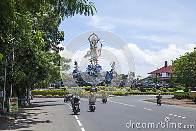 The Patung Titi Banda or statue of Titi Banda on Jl. Bypass Ngurah Rai in Denpasar, Bali, Indonesia. Editorial Stock Photo