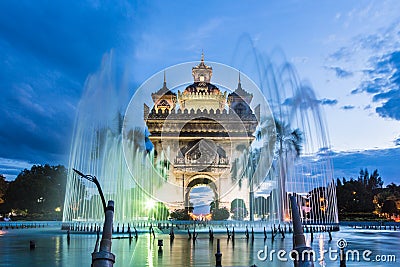 Patuxay monument in Vientiane in Laos Stock Photo