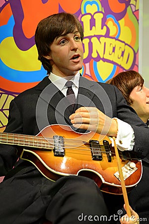 Paul McCartney, Beatles - Hall of celebrities Editorial Stock Photo