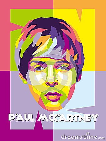 Paul McCartney Pop Art Vector Illustration