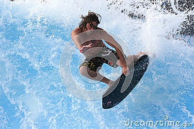 Paul Roach at San Diego Wavehouse Editorial Stock Photo