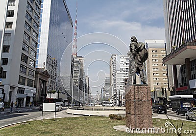 Paulista Avenue Sao Paulo Editorial Stock Photo