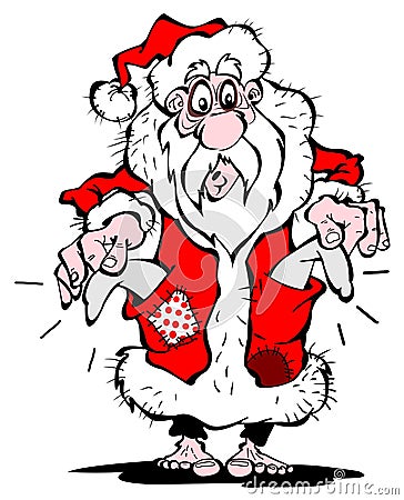 Pauper Santa Claus Stock Photo