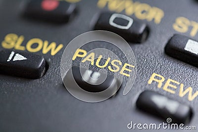 Pause button Stock Photo