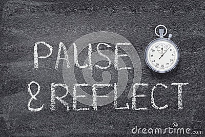Pause and reflect watch Stock Photo