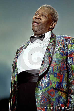 Pavarotti & Friends 99 , B.B.King during the concert Editorial Stock Photo