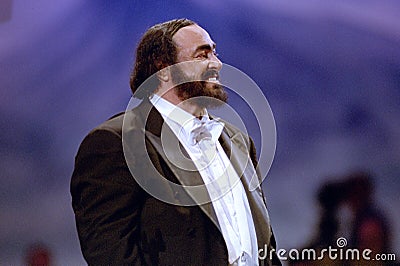 Pavarotti & Friends 99 , Pavarotti during the concert Editorial Stock Photo