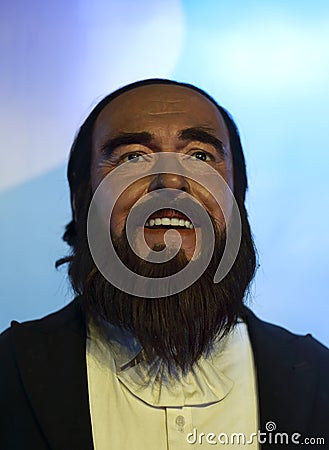 Pavarotti's wax figure Editorial Stock Photo