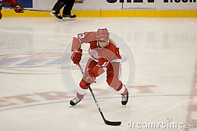 Pavel Datsyuk With The Puck Editorial Stock Photo