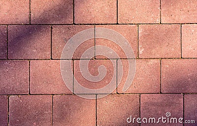 Pavement of rectangular colored stones in bright light Stock Photo