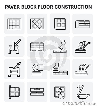Paver block icon Vector Illustration