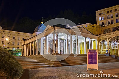 Pavilion of Cross spring - Main colonnade in Marianske Lazne - Czech Republic Stock Photo