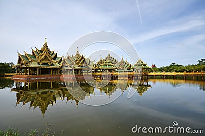 Pavilion of the Enlightened in Ancient city in Bangkok Editorial Stock Photo