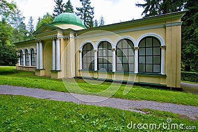 Pavilion of Forest spring - Marianske Lazne Marienbad - Czech Republic Stock Photo