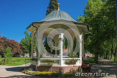 Pavilion in the health resort park in Bad Liebenzell Stock Photo