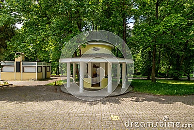 The pavilion of the Prusik mineral spring - Konstantinovy Lazne Stock Photo