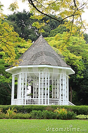 Pavilion at Singapore Botanic Gardens Stock Photo
