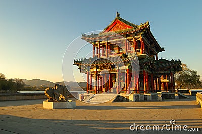 Pavilion in the Summer Palace Stock Photo