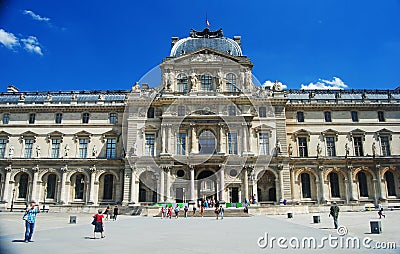 Pavillon Sully building of Louvre Museum in Paris Editorial Stock Photo