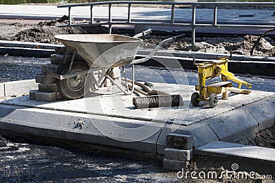 Paving equipment Stock Photo